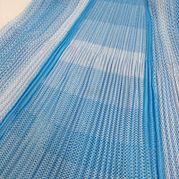 PLEATS PLEASE ISSEY MIYAKE プリーツスカート ペチコート付 メッシュ PP71-JG723 Lブルー ホワイト レディース プリーツプリーズ【中古】5-0511M♪