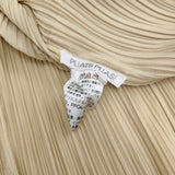 PLEATS PLEASE ISSEY MIYAKE PP04-JD623 サイズ3 カーディガン 羽織 ノーカラージャケット ベージュ レディース プリーツプリーズ【中古】5-0511M♪