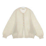 mina perhonen za8600 fog lake アルパカ ニットカーディガン サイズ38 定価68200円 カーディガン エクリュ オフホワイト レディース ミナペルホネン【中古】5-1102T∞