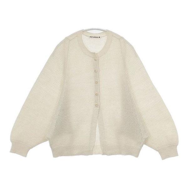 mina perhonen za8600 fog lake アルパカ ニットカーディガン サイズ38 定価68200円 カーディガン エクリュ オフホワイト レディース ミナペルホネン【中古】5-1102T∞