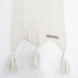 mina perhonen aaa7940 nuoli アルパカ マフラー ストール 定価30800円 マフラー オフホワイト レディース ミナペルホネン【中古】5-1016T◎