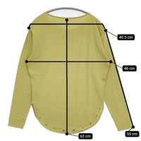 JURGEN LEHL J0183UB151 コットン ロゴ 長袖Ｔシャツ カットソー ロンＴ ライトグリーン レディース ヨーガンレール【中古】5-0810M∞