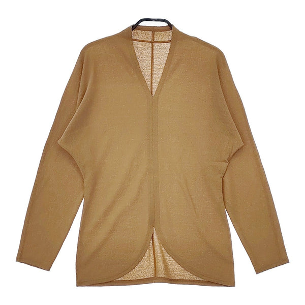 JURGEN LEHL J0131UB101 ウール Vネック サイズM 長袖Ｔシャツ カットソー ロンＴ キャメルブラウン レディース ヨーガンレール【中古】5-0412M△