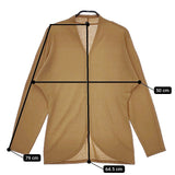 JURGEN LEHL J0131UB101 ウール Vネック サイズM 長袖Ｔシャツ カットソー ロンＴ キャメルブラウン レディース ヨーガンレール【中古】5-0412M△