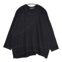 gomme コットン 日本製 gb-t31-117 ワイド 長袖Ｔシャツ カットソー ロンＴ ブラック レディース ゴム【中古】5-0810M∞