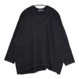 gomme コットン 日本製 gb-t31-117 ワイド 長袖Ｔシャツ カットソー ロンＴ ブラック レディース ゴム【中古】5-0810M∞