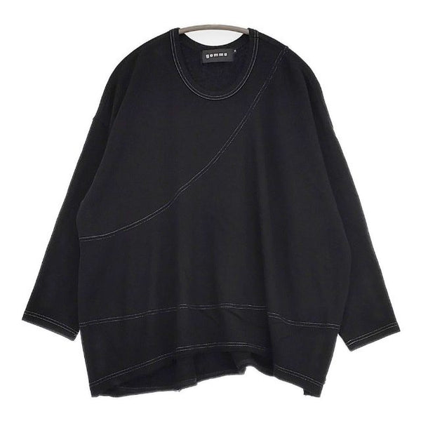 gomme コットン 日本製 gb-t31-117 ワイド 長袖Ｔシャツ カットソー ロンＴ ブラック レディース ゴム【中古】5-0810M∞