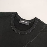 gomme コットン 日本製 gb-t31-117 ワイド 長袖Ｔシャツ カットソー ロンＴ ブラック レディース ゴム【中古】5-0810M∞