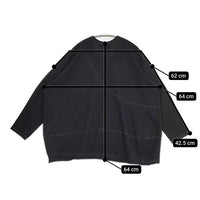 gomme コットン 日本製 gb-t31-117 ワイド 長袖Ｔシャツ カットソー ロンＴ ブラック レディース ゴム【中古】5-0810M∞