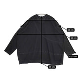 gomme コットン 日本製 gb-t31-117 ワイド 長袖Ｔシャツ カットソー ロンＴ ブラック レディース ゴム【中古】5-0810M∞