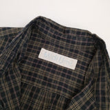 Midi-umi オーバーサイズシャツ チェックチュニック ブラウス シャツ ブラック ブラウン レディース ミディウミ【中古】5-0810M∞