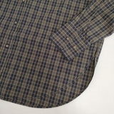 Midi-umi オーバーサイズシャツ チェックチュニック ブラウス シャツ ブラック ブラウン レディース ミディウミ【中古】5-0810M∞