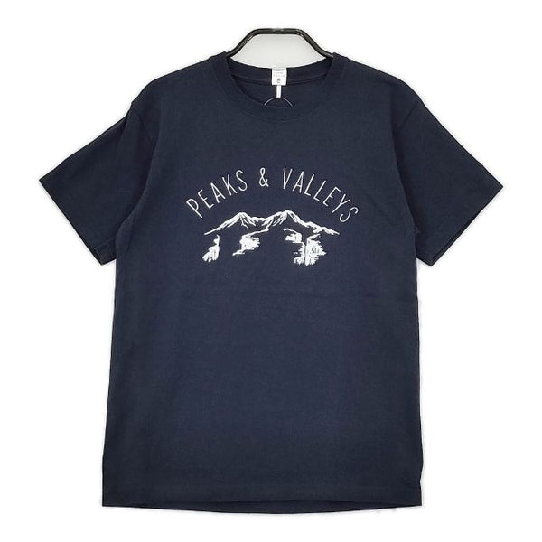 ENDS and MEANS S 34-36 プリント 半袖Ｔシャツ カットソー ネイビー レディース エンズアンドミーンズ【中古】5-0528S∞