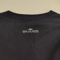 ENDS and MEANS S 34-36 プリント 半袖Ｔシャツ カットソー ネイビー レディース エンズアンドミーンズ【中古】5-0528S∞