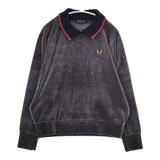FRED PERRY VELOUR TOP ベロア F5387 ポロシャツ グレー レディース フレッドペリー【中古】5-1015T∞