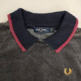 FRED PERRY VELOUR TOP ベロア F5387 ポロシャツ グレー レディース フレッドペリー【中古】5-1015T∞