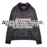 FRED PERRY VELOUR TOP ベロア F5387 ポロシャツ グレー レディース フレッドペリー【中古】5-1015T∞