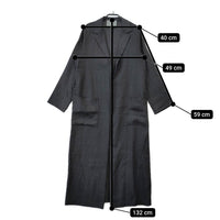 uncrave リネン ガウンコート ロングコート サイズ0 コート ブラック レディース アンクレイヴ【中古】5-0412M△