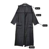 uncrave リネン ガウンコート ロングコート サイズ0 コート ブラック レディース アンクレイヴ【中古】5-0412M△