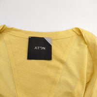 ATON KK.AG.KM.0403 シアー サイズ2 ロング丈 ロングカーディガン カーディガン イエロー レディース エイトン【中古】5-0412M△