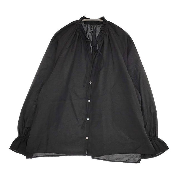 Spick and Span ハイブリットフリルカラーボリュームスリーブブラウス 定価16500円 ブラウス シャツ 23AW ブラック レディース スピックアンドスパン【中古】5-0810M∞
