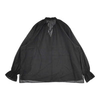 Spick and Span ハイブリットフリルカラーボリュームスリーブブラウス 定価16500円 ブラウス シャツ 23AW ブラック レディース スピックアンドスパン【中古】5-0810M∞