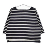 Le Minor/自由区 バスクボーダー 七分袖 コットン カットソー ネイビー ホワイト レディース ルミノア/自由区【中古】5-0412M△