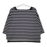 Le Minor/自由区 バスクボーダー 七分袖 コットン カットソー ネイビー ホワイト レディース ルミノア/自由区【中古】5-0412M△