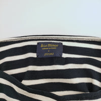 Le Minor/自由区 バスクボーダー 七分袖 コットン カットソー ネイビー ホワイト レディース ルミノア/自由区【中古】5-0412M△