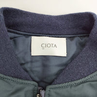 CIOTA 新品 24AW MA-1 Flight Jacket フライトジャケット BZLM-120 定価75900円 サイズ6  ブルゾン ネイビー メンズ シオタ【中古】5-0328A◎