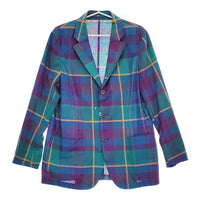 D.C.WHITE 新品 Comfortable Jacket マドラスチェック 定価36300円 50 ジャケット グリーン パープル メンズ ディーシーホワイト【中古】5-0401M♪