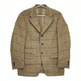 D.C.WHITE 新品 Hacking Jacket ハッキングジャケット ウインドウペン 定価74800円 44 ブラウン メンズ ディーシーホワイト【中古】5-0401T♪