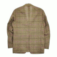 D.C.WHITE 新品 Hacking Jacket ハッキングジャケット ウインドウペン 定価74800円 44 ブラウン メンズ ディーシーホワイト【中古】5-0401T♪