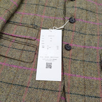 D.C.WHITE 新品 Hacking Jacket ハッキングジャケット ウインドウペン 定価74800円 44 ブラウン メンズ ディーシーホワイト【中古】5-0401T♪