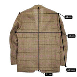 D.C.WHITE 新品 Hacking Jacket ハッキングジャケット ウインドウペン 定価74800円 44 ブラウン メンズ ディーシーホワイト【中古】5-0401T♪