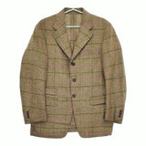D.C.WHITE 新品 Hacking Jacket ハッキングジャケット ウインドウペン 定価74800円 48 ブラウン メンズ ディーシーホワイト【中古】5-0401T