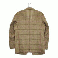 D.C.WHITE 新品 Hacking Jacket ハッキングジャケット ウインドウペン 定価74800円 48 ブラウン メンズ ディーシーホワイト【中古】5-0401T