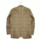 D.C.WHITE 新品 Hacking Jacket ハッキングジャケット ウインドウペン 定価74800円 48 ブラウン メンズ ディーシーホワイト【中古】5-0401T