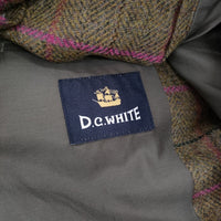D.C.WHITE 新品 Hacking Jacket ハッキングジャケット ウインドウペン 定価74800円 48 ブラウン メンズ ディーシーホワイト【中古】5-0401T