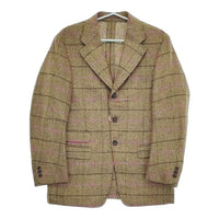 D.C.WHITE 新品 Hacking Jacket ハッキングジャケット ウインドウペン 定価74800円 46 ブラウン メンズ ディーシーホワイト【中古】5-0401T♪