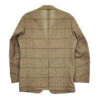 D.C.WHITE 新品 Hacking Jacket ハッキングジャケット ウインドウペン 定価74800円 46 ブラウン メンズ ディーシーホワイト【中古】5-0401T♪