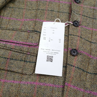 D.C.WHITE 新品 Hacking Jacket ハッキングジャケット ウインドウペン 定価74800円 46 ブラウン メンズ ディーシーホワイト【中古】5-0401T♪
