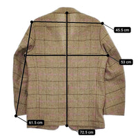 D.C.WHITE 新品 Hacking Jacket ハッキングジャケット ウインドウペン 定価74800円 46 ブラウン メンズ ディーシーホワイト【中古】5-0401T♪