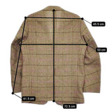 D.C.WHITE 新品 Hacking Jacket ハッキングジャケット ウインドウペン 定価74800円 46 ブラウン メンズ ディーシーホワイト【中古】5-0401T♪