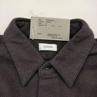 CIOTA 新品 FLANNEL REGULAR COLLAR LONG SLEEVE SHIRT スビンコットンフランネルシャツ 定価39600円 5 グレー メンズ シオタ【中古】5-0401T♪