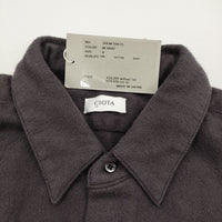CIOTA 新品 FLANNEL REGULAR COLLAR LONG SLEEVE SHIRT スビンコットンフランネルシャツ 定価39600円 4 グレー メンズ シオタ【中古】5-0401T♪