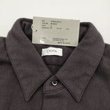 CIOTA 新品 FLANNEL REGULAR COLLAR LONG SLEEVE SHIRT スビンコットンフランネルシャツ 定価39600円 4 グレー メンズ シオタ【中古】5-0401T♪