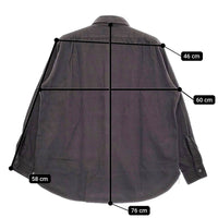 CIOTA 新品 FLANNEL REGULAR COLLAR LONG SLEEVE SHIRT スビンコットンフランネルシャツ 定価39600円 4 グレー メンズ シオタ【中古】5-0401T♪