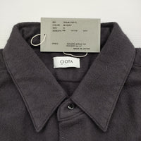 CIOTA 新品 FLANNEL REGULAR COLLAR LONG SLEEVE SHIRT スビンコットンフランネルシャツ 定価39600円 6 グレー メンズ シオタ【中古】5-0401T♪