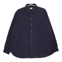 CIOTA 新品 FLANNEL REGULAR COLLAR LONG SLEEVE SHIRT スビンコットンフランネルシャツ 定価39600円 6 ネイビー メンズ シオタ【中古】5-0401T♪